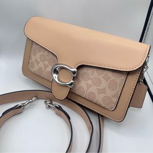 Coach tabby cross body bag taupe